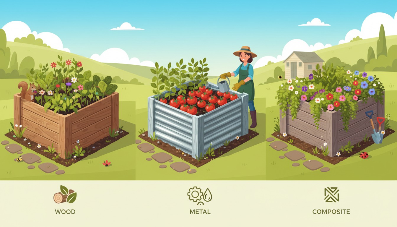 Raised Garden Bed Materials Compared: Wood vs Metal vs Composite (2025 Guide)